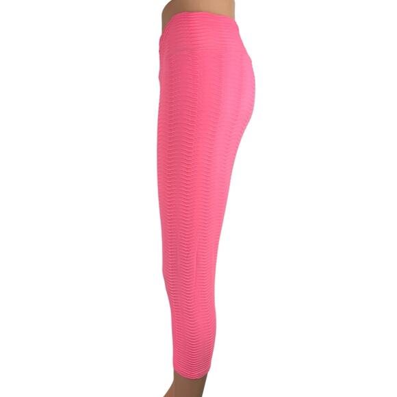 Booty by Brabants Women's Pink Mid Rise Pull On Athletic Yoga Leggings Size S - Picture 2 of 5